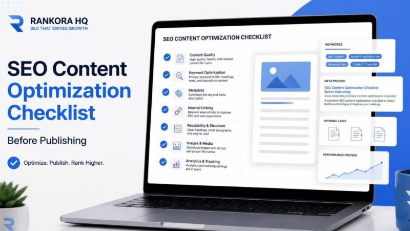 SEO Content Optimization Checklist Before Publishing
