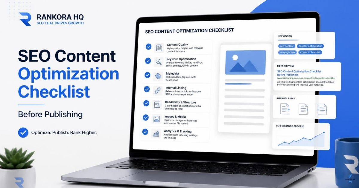 SEO Content Optimization Checklist Before Publishing