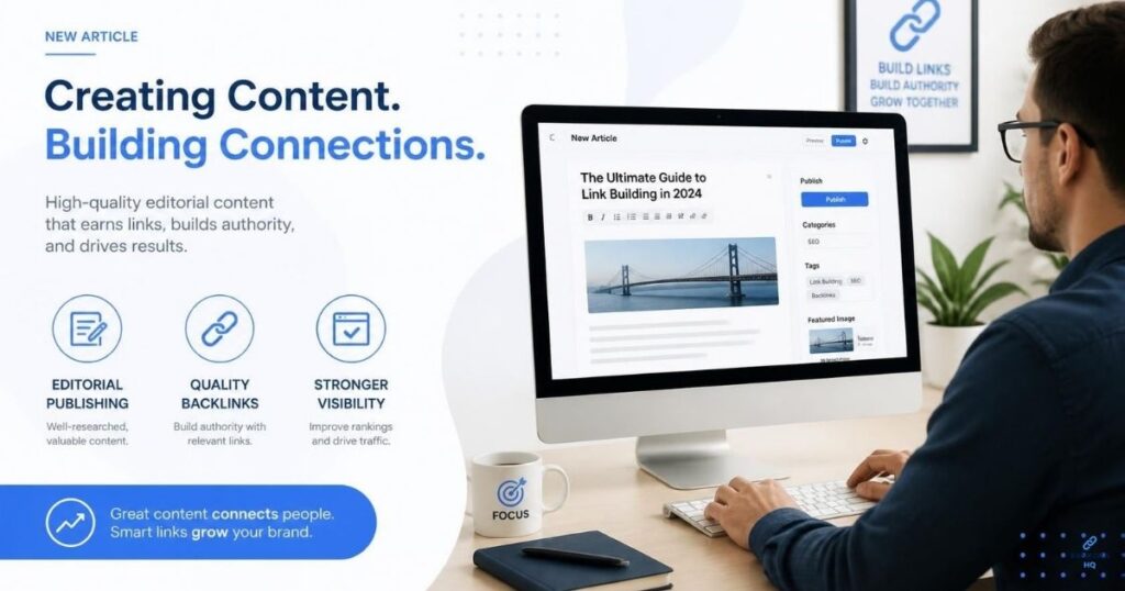 What guest posting means in editorial link building 